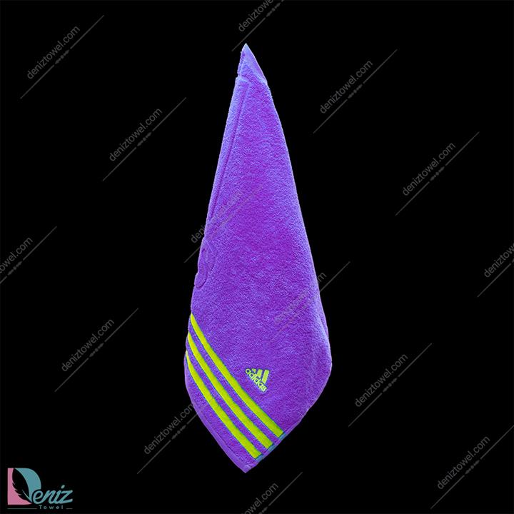 حوله دستی ورزشی adidas رنگ بنفش ، فسفری